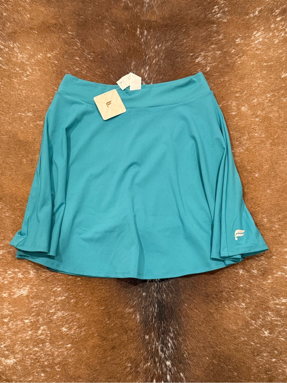 NWT Fabletics Dark Teal Flounce Tennis Skirt Skort Size M
